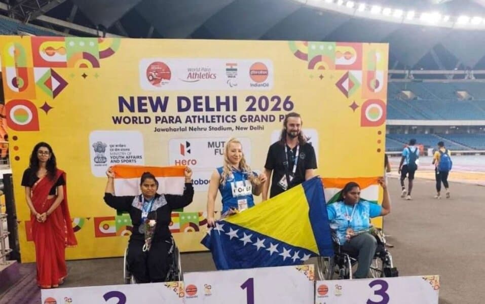 zeljka sandrk para atleticarka bih osvojila je zlatnu i serbrenu medalju na na takmičenju World Para Athletics Grand Prix 2026 u Indiji