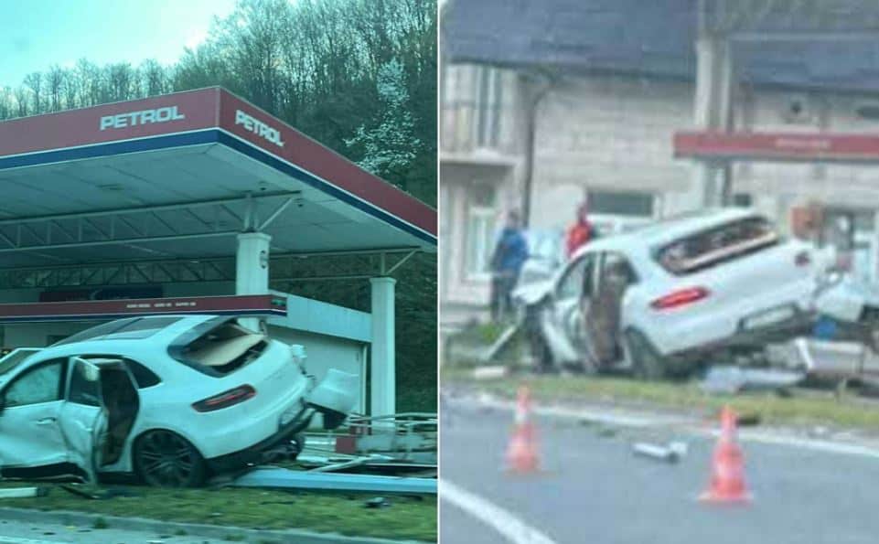 za sada jos iz neutvrdjenioh razlog automobil je u stupatrima sletio sa kolovoza i udario u benzinsku pumpu jedna osoba zadobila lakse tjelesen povrede i pricinjena velika materijalna steta