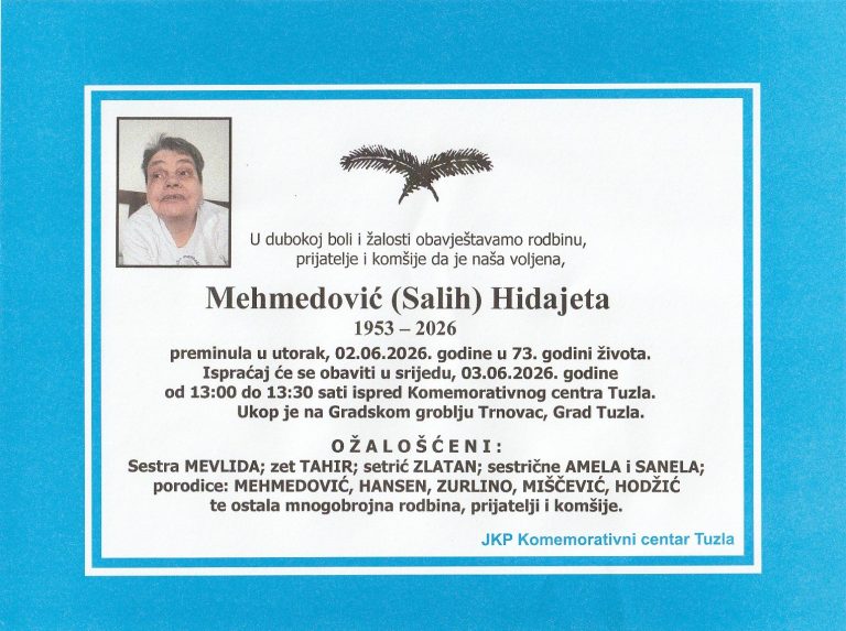 In memoriam, Mehmedovic