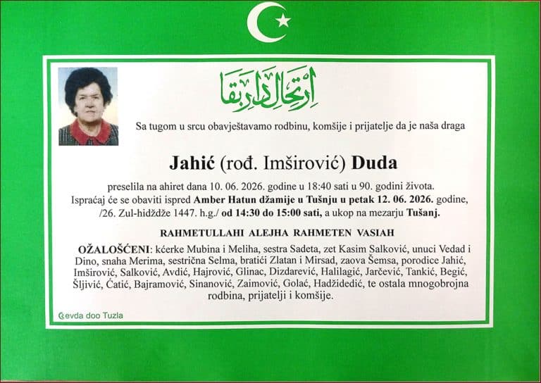In memoriam, Jahic Duda