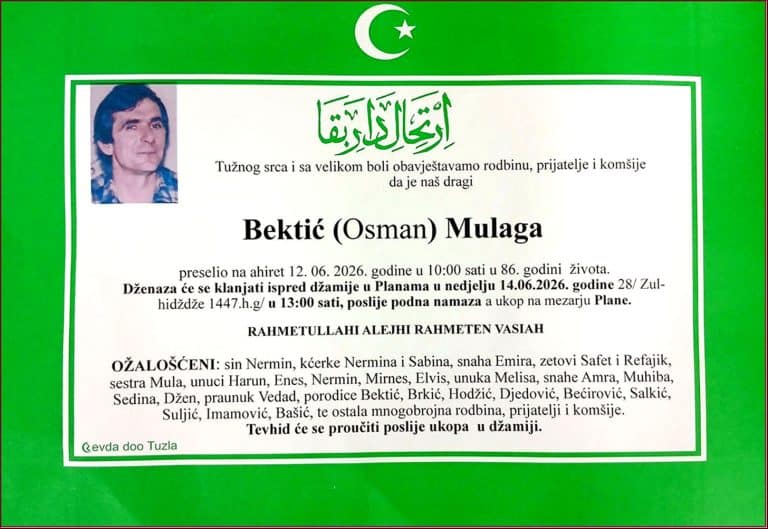 In memoriam, Mulaga Bektic
