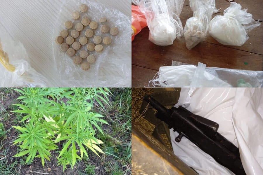 policija je pretresom na tri lokacije u gracanici pronasdla drogu i oruzje uhapsena jedna osoba