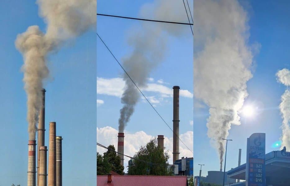 gradjani zabrinuti zbog ispustanja crnog gustog dima iz dimnjaka termoelektrane tuzla