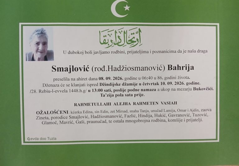 In memoriam, Bahrija Smajlovic