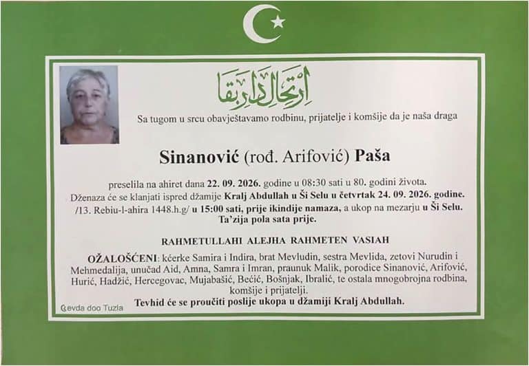 In memoriam, Pasa Sinanovic