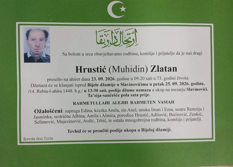 In memoriam, Zlatan Hrustic