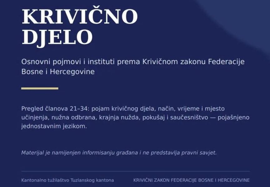 tuzilastvo tk pripremilo vodic za gradjane objasnjenoi neki od pravosudnih termina