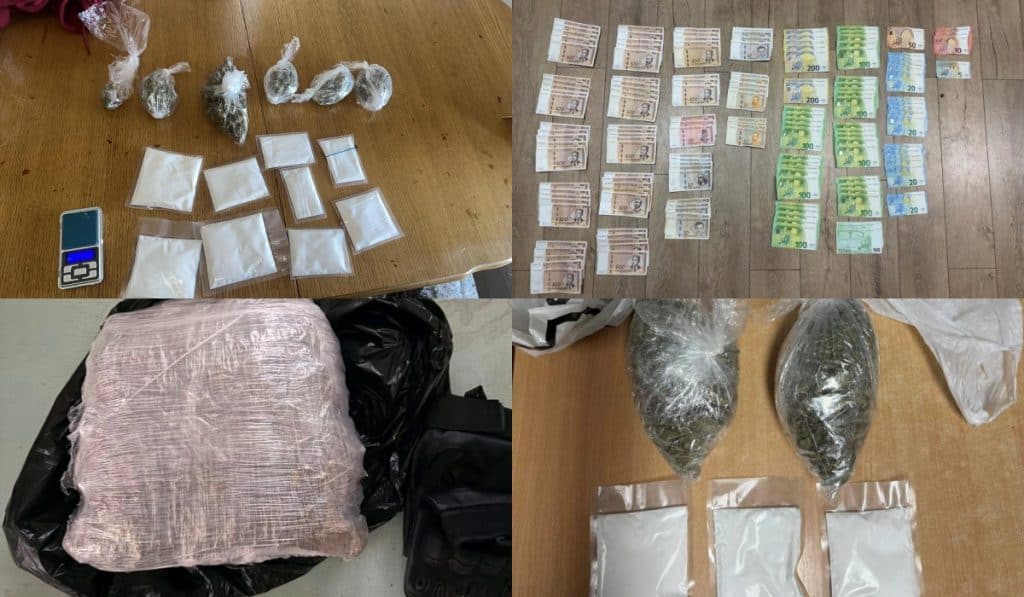 sluzbenici uprave policije mup-a tk jucer su izvrsili pretrese na podrucju kalesije pronadjena droga i veca kolivina novca
