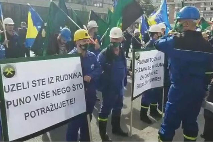 protesti rudari vlada fbih sarajevo