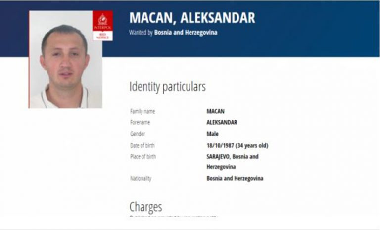 prvoosumnjiceni ubistvo sarajevski policajci aleksandar macan predaja policija ks