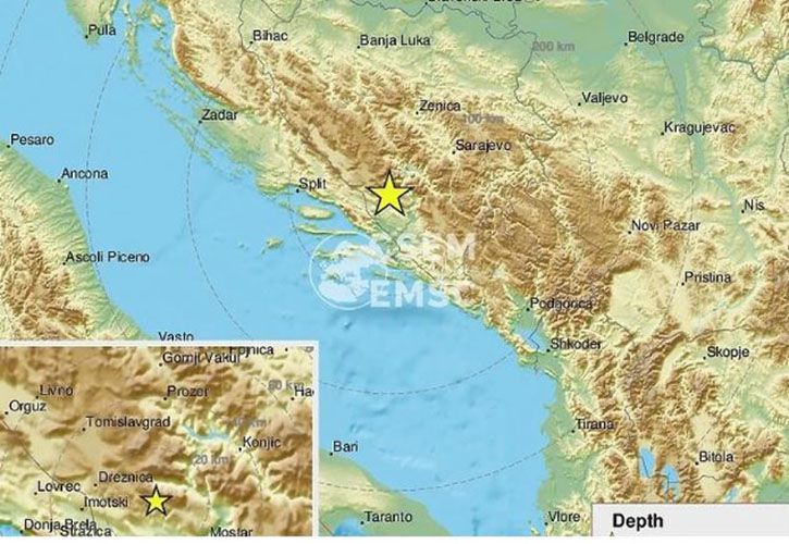 zemljotres 4,8 po rihteru hercegovina epicentar siroki brijeg