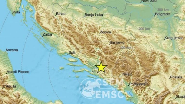 zemljotres 3,3 stepena epicentar sedam kilometara od stoca bih