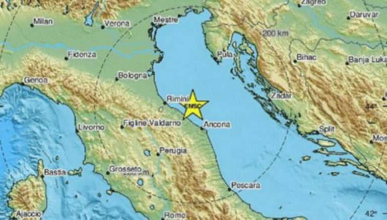 zemljotres 4,6 po rihteru jadransko more italija