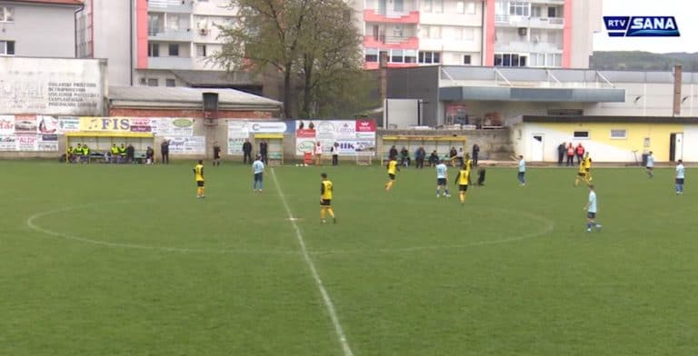 nemile scene utakmica druge lige fbih podgrmeč - vitez fudbaler nokautirao sudiju