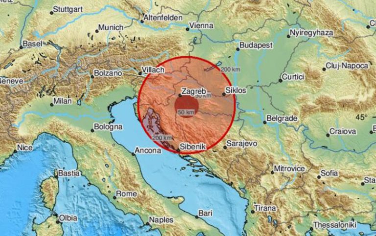 zemljotres, 3,5 po rihteru pogodio podrucje siska i petrinje u hrvatskoj