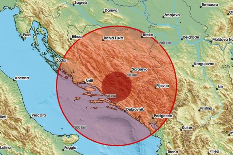 snazan zemljotres 4,2 po rihteru pogodio hercegovinu epicentar u blizini ljubuskog