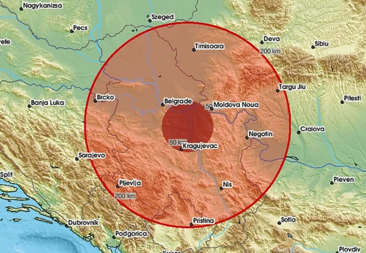 dva zemljotresa jacine 4,1 i 3,8 stepeni po rihteru pogodili su jutros centralnu srbiju epicentri u okolini kragujevca