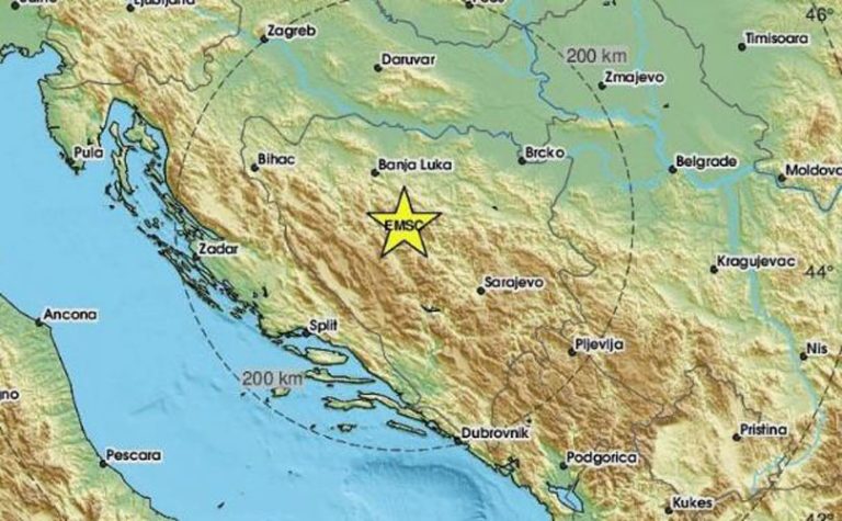 zemljotres jutros pogodio bih epicentar nedaleko od travnika jacine 2,7 stepeni po rihteru