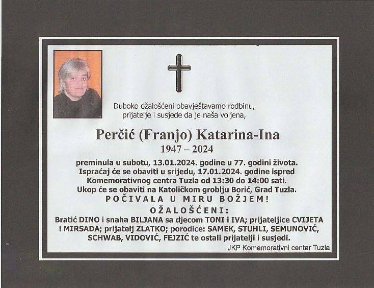 In memoriam, Katarina - Ina Percic