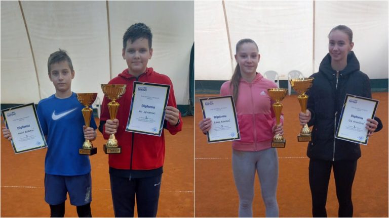 mladi teniseri juniori do 14 godina adi dzindjovski osvojio prvo mjesto na zimskom prvenstvu a zana kunosic druga u zenskoj konkurenciji