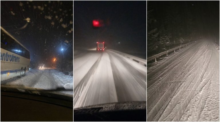 zbog snijeznih padavina otezan put tuzla - sarajevo kod tunela caklovici saobracajna nesreca