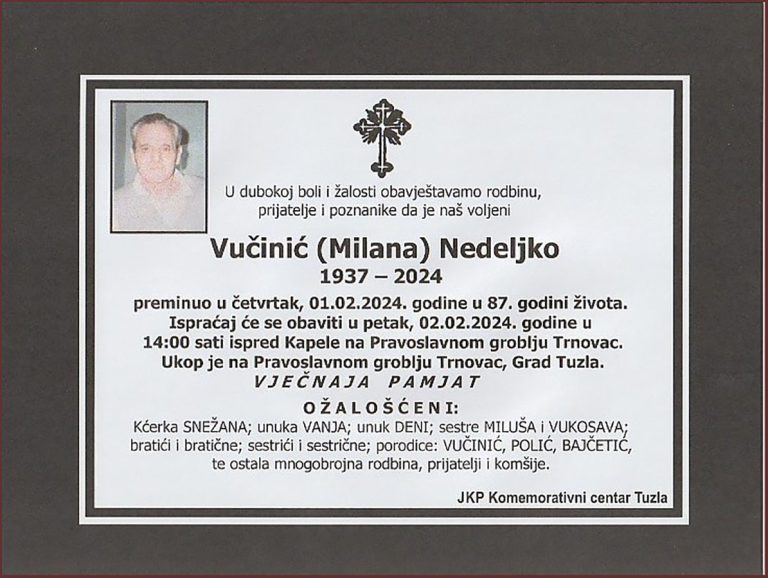 In memoriam - Nedeljko Vucinic