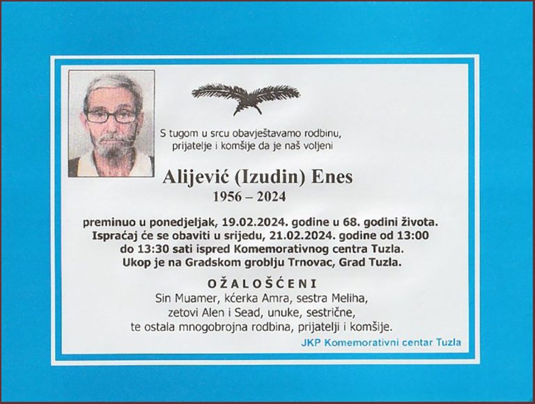 In memoriam, Enes Alijevic