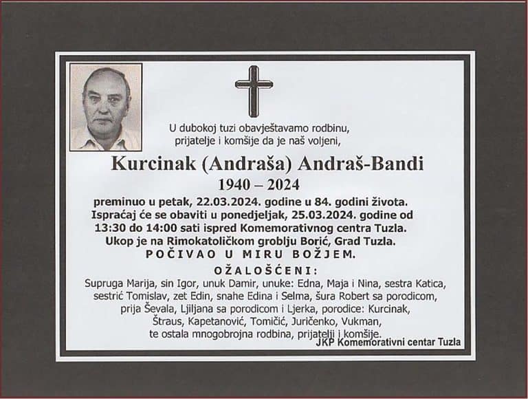 In memoriam - Andras Kurcinak