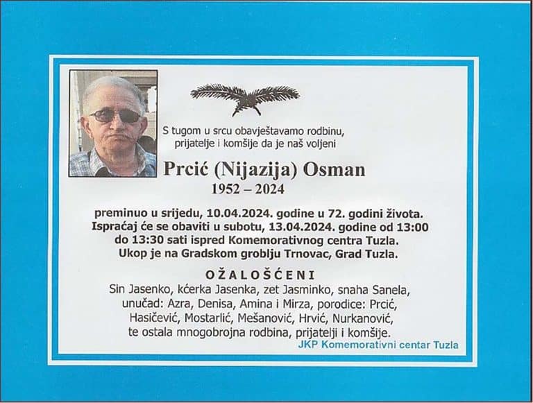 In memoriam, Osman Prcic