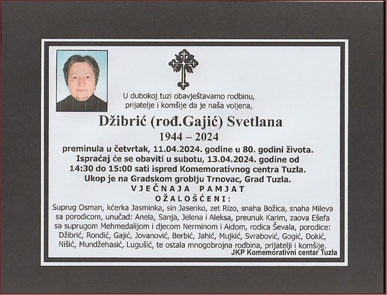 In memoriam_Svetlana Džibric