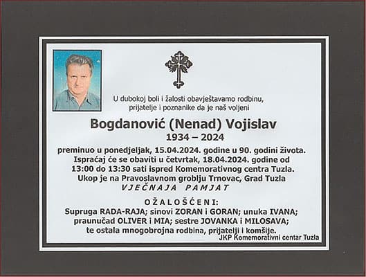 In memoriam - Vojislav Radovanovic