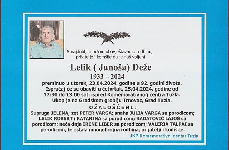 In memoriam, Deze Lelik