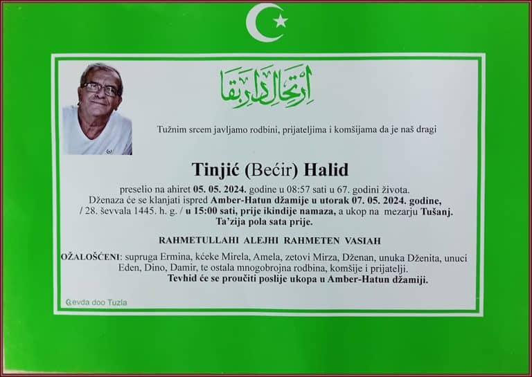 In memoriam, Halid Tinjic