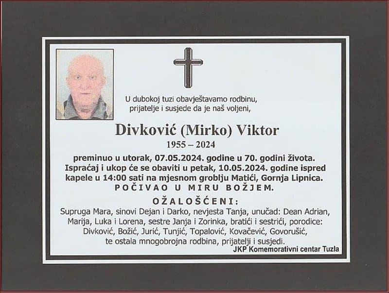 In memoriam, Viktor Divkovic