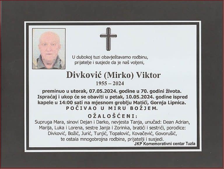 In memoriam, Viktor Divkovic