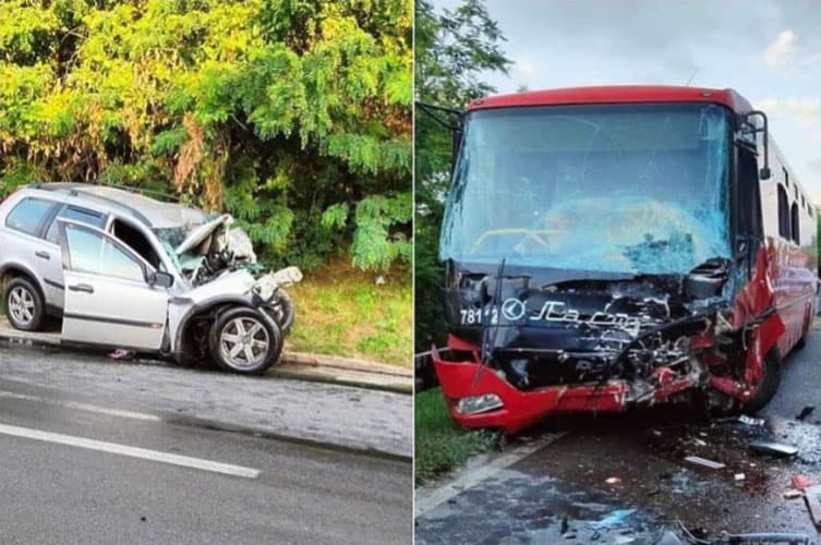 u teskoj nesrci u kojoj je doslo do sudara autobusa i dzipa kod mldanovca u srbiji poginula jedna osoba a povrijedjeno cak 36