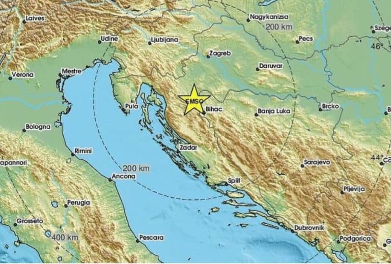 jak zemljotres pogodio hrvatsku magnitude 4,3 stepena epicentar kod slunja
