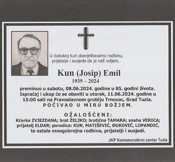 In memoriam: Emil (Josipa) Kun