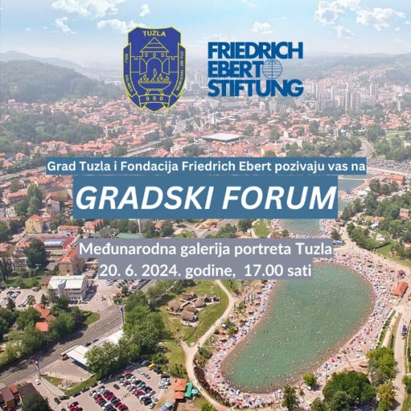 (Pozivnica za prvi Gradski Forum Tuzla, 20. juna 2024. godine)