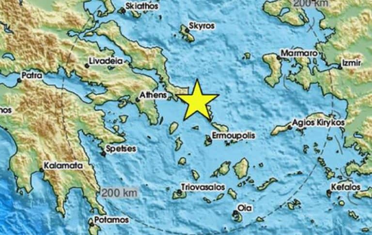 jak zemljotres magnitude 4,3 stepena po rihteru pogodio je grcki otok Kythnos