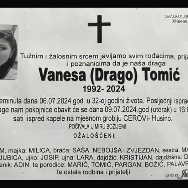 In memoriam, Vanesa Tomic