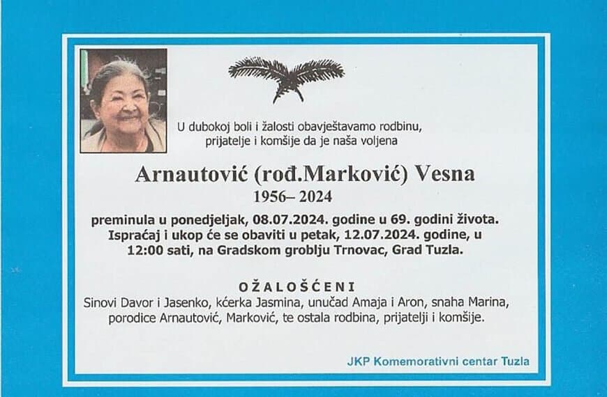 In memoriam, Vesna Arnautovic
