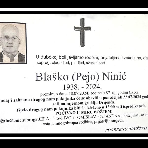 In memoriam: Blaško (Peje) Ninić