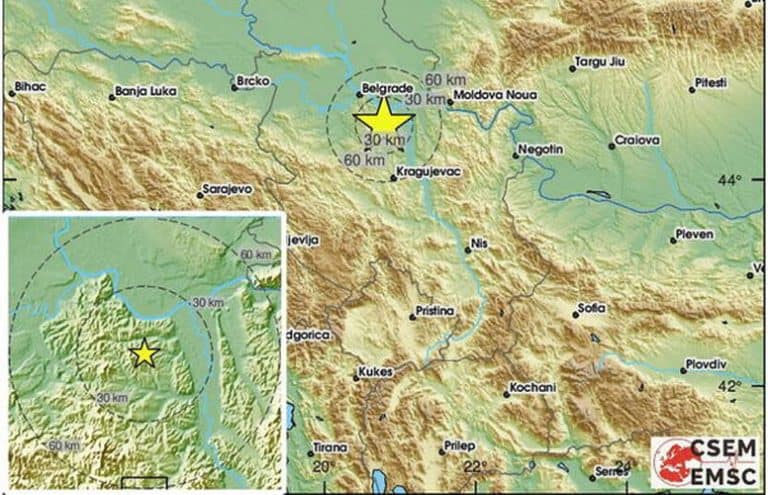 zemljotres jacine 3,6 stepeni po rihteru pogodio srbiju epicentar zabiljezen u blizini beograda