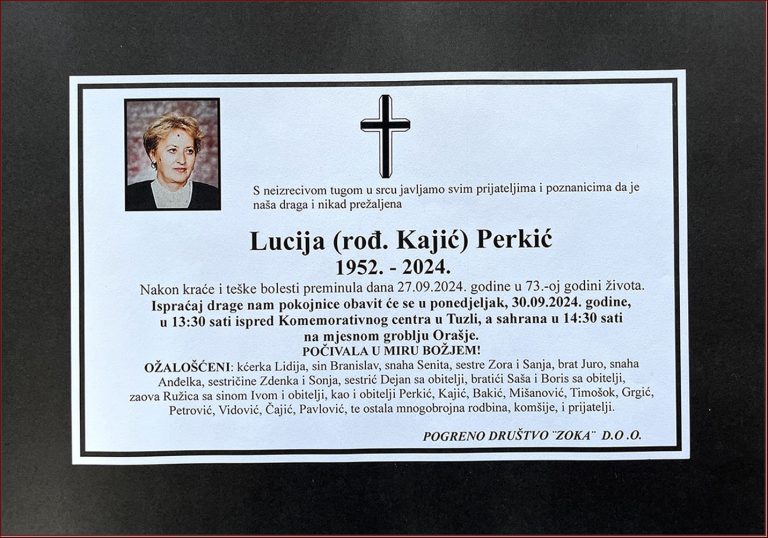 In memoriam, Lucija Perkic