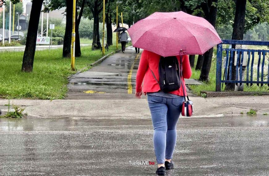 Danas u Bosni i Hercegovini oblačno sa kišom u većem dijelu zemlje
