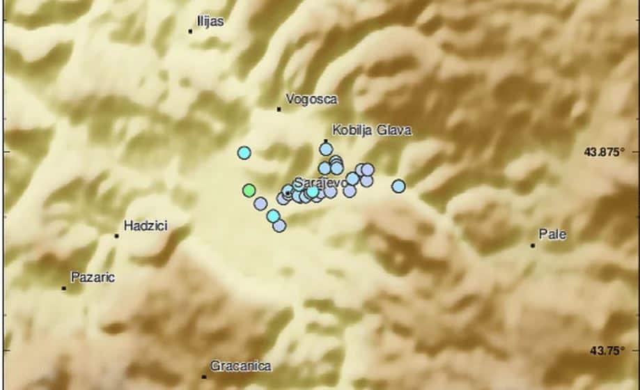 zemljotres jacine 2,2 stepena po rihteru jurso pogodio sarajevo i okolinu