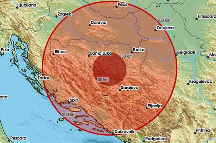 zemljotres jacine 4,5 stepeni po rihteru pogodio podrucje tesnja