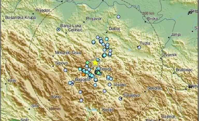 zemljotres jacine 3,9 stepeni po rihteru pogodio zenicu i okolinu