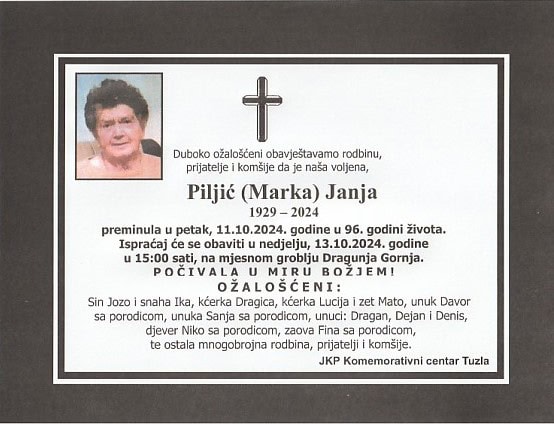 In memoriam, Janja Piljic